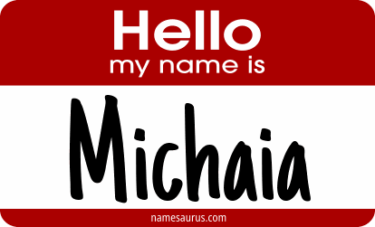 Hello my name is Michaia png download