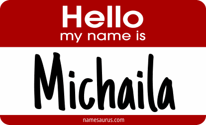 Hello my name is Michaila png download