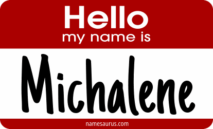 Hello my name is Michalene png download