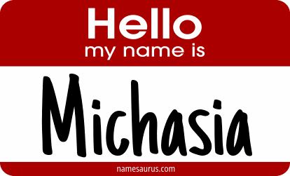 Hello my name is Michasia png download