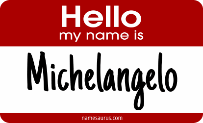 Hello my name is Michelangelo png download