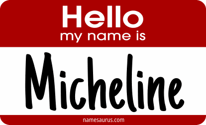 Hello my name is Micheline png download