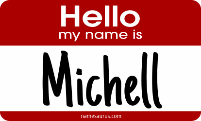 Hello my name is Michell png download