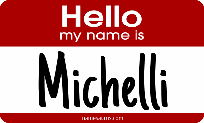 Hello my name is Michelli png download
