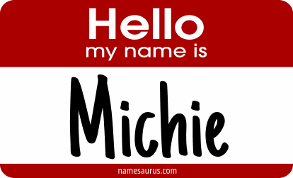 Hello my name is Michie png download