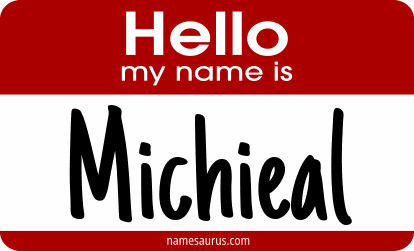 Hello my name is Michieal png download