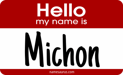 Hello my name is Michon png download