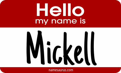 Hello my name is Mickell png download