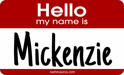 Hello my name is Mickenzie png download