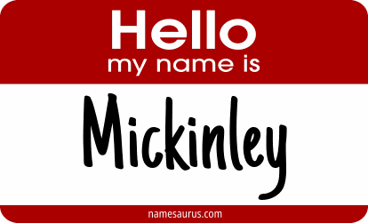 Hello my name is Mickinley png download