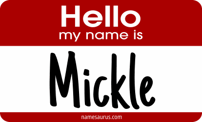 Hello my name is Mickle png download