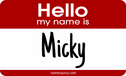 Hello my name is Micky png download