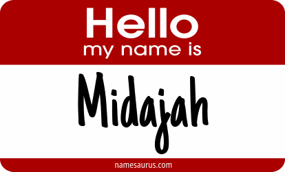 Hello my name is Midajah png download