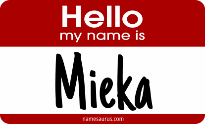 Hello my name is Mieka png download