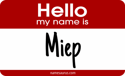 Hello my name is Miep png download