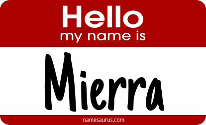 Hello my name is Mierra png download