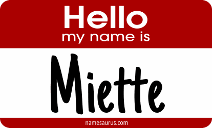 Hello my name is Miette png download