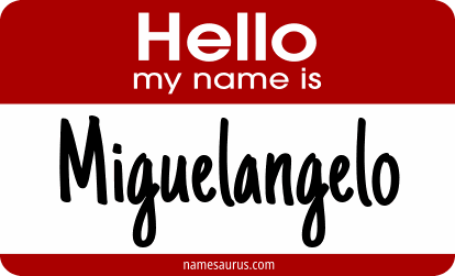 Hello my name is Miguelangelo png download