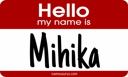 Hello my name is Mihika png download