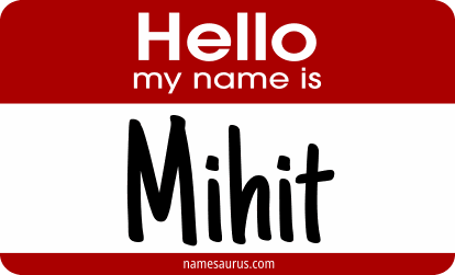 Hello my name is Mihit png download