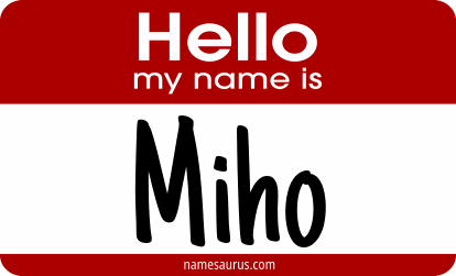 Hello my name is Miho png download