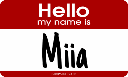 Hello my name is Miia png download