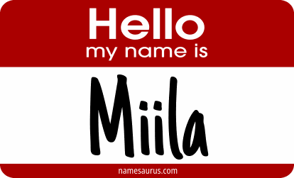 Hello my name is Miila png download