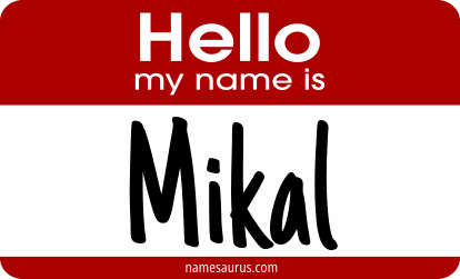 Hello my name is Mikal png download