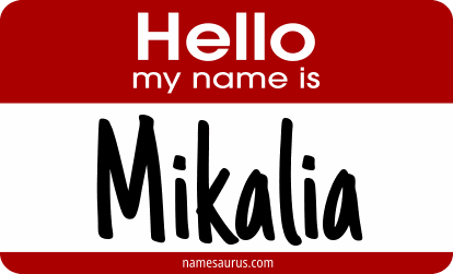 Hello my name is Mikalia png download