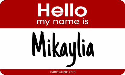 Hello my name is Mikaylia png download