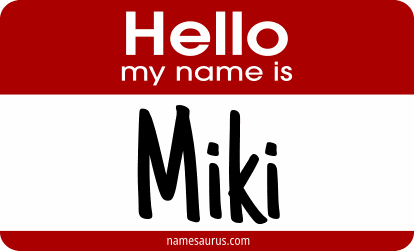 Hello my name is Miki png download