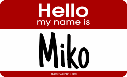 Hello my name is Miko png download