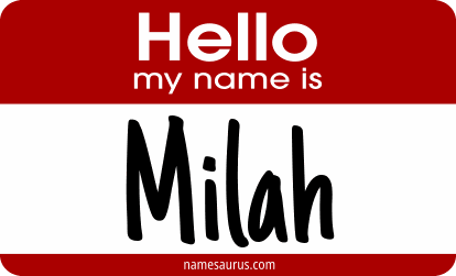 Hello my name is Milah png download
