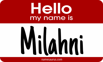 Hello my name is Milahni png download