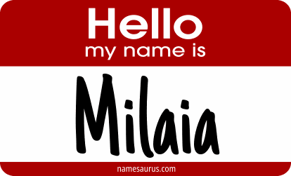 Hello my name is Milaia png download