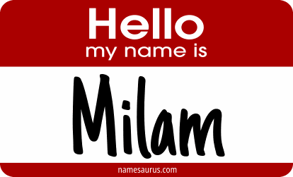 Hello my name is Milam png download