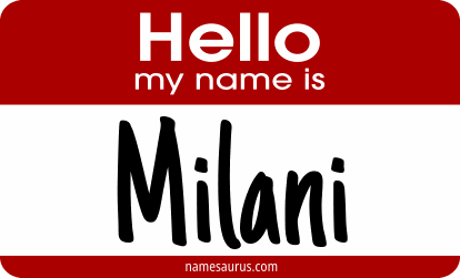 Hello my name is Milani png download