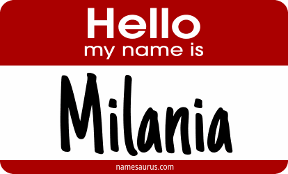 Hello my name is Milania png download