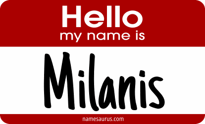 Hello my name is Milanis png download