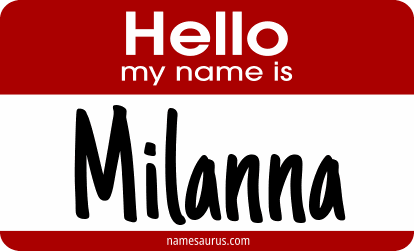 Hello my name is Milanna png download