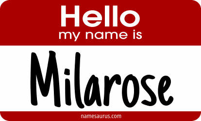 Hello my name is Milarose png download