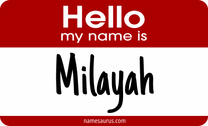 Hello my name is Milayah png download