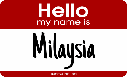 Hello my name is Milaysia png download