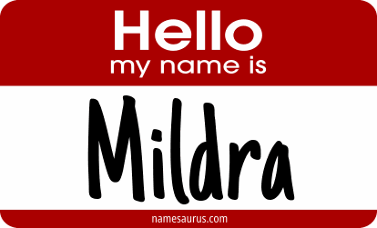 Hello my name is Mildra png download