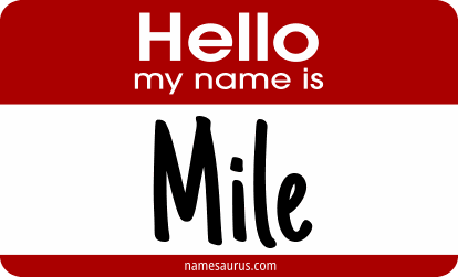 Hello my name is Mile png download
