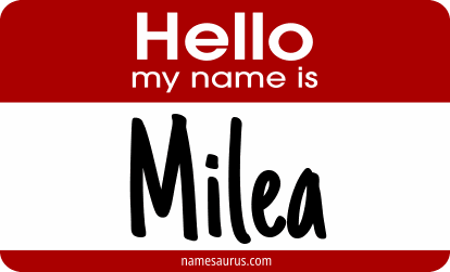 Hello my name is Milea png download