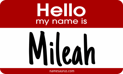 Hello my name is Mileah png download