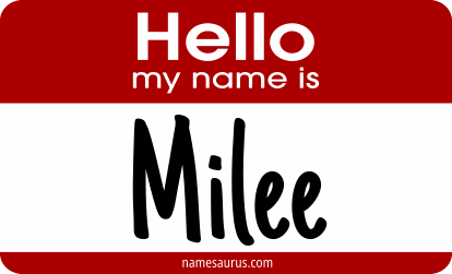 Hello my name is Milee png download