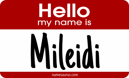 Hello my name is Mileidi png download