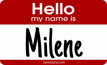 Hello my name is Milene png download